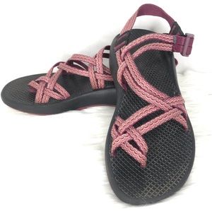 pink 2 strap sandals